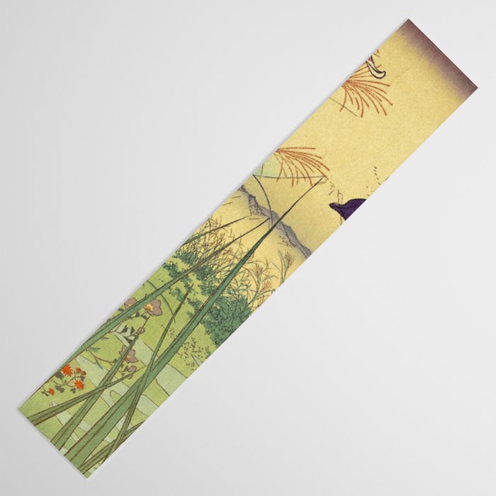 Hankjin Views - Nature Ukiyo Landscape in Green, Purple, Yellow & Orange Table Runner Gallery Image 3