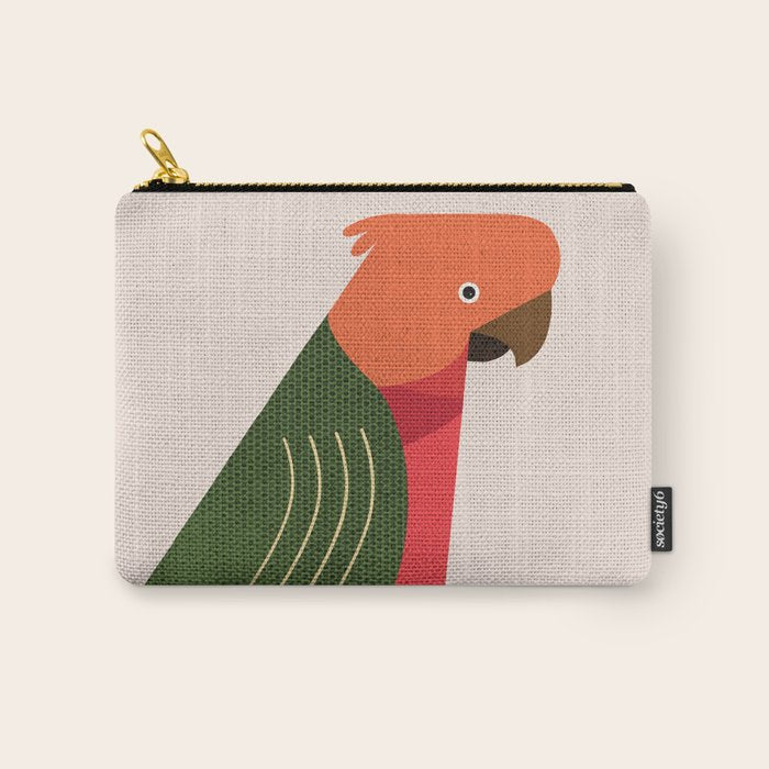 Whimsy Australian King Parrot Carry All Pouch Gallery Image 1