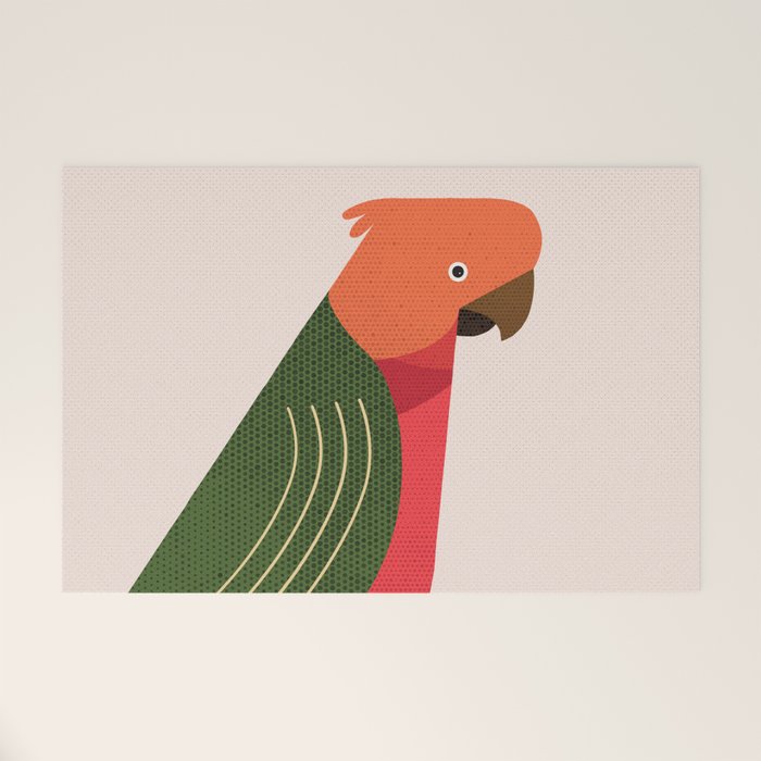 Whimsy Australian King Parrot Welcome Mat Gallery Image 1