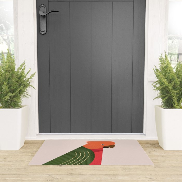 Whimsy Australian King Parrot Welcome Mat Gallery Image 3