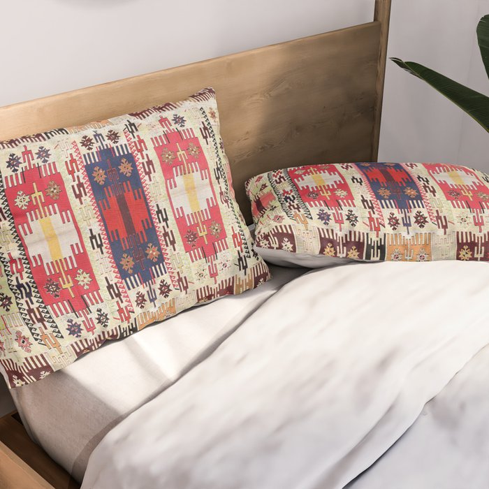 Aleppo North Syrian Silk Kilim Print Pillow Sham Gallery Image 2