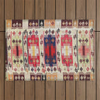 Aleppo North Syrian Silk Kilim Print Outdoor Rug Gallery Image 1