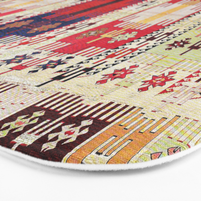 Aleppo North Syrian Silk Kilim Print Bath Mat Gallery Image 3
