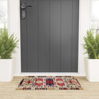 Aleppo North Syrian Silk Kilim Print Welcome Mat Gallery Image 3