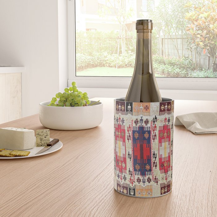 Aleppo North Syrian Silk Kilim Print Wine Chiller Gallery Image 4
