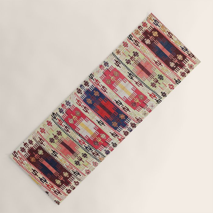 Aleppo North Syrian Silk Kilim Print Yoga Mat Gallery Image 1