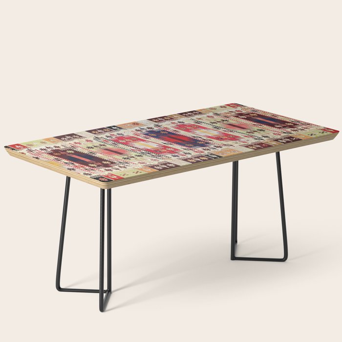 Aleppo North Syrian Silk Kilim Print Coffee Table Gallery Image 1