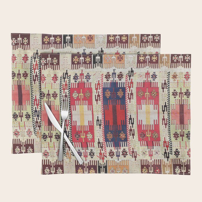 Aleppo North Syrian Silk Kilim Print Placemat Gallery Image 1
