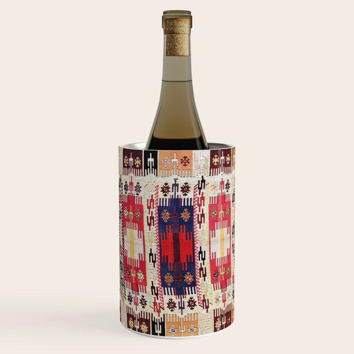 Aleppo North Syrian Silk Kilim Print Wine Chiller Gallery Image 1