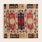 Aleppo North Syrian Silk Kilim Print Wood Wall Art Gallery Image 1