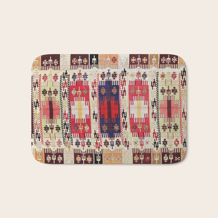 Aleppo North Syrian Silk Kilim Print Bath Mat Gallery Image 1