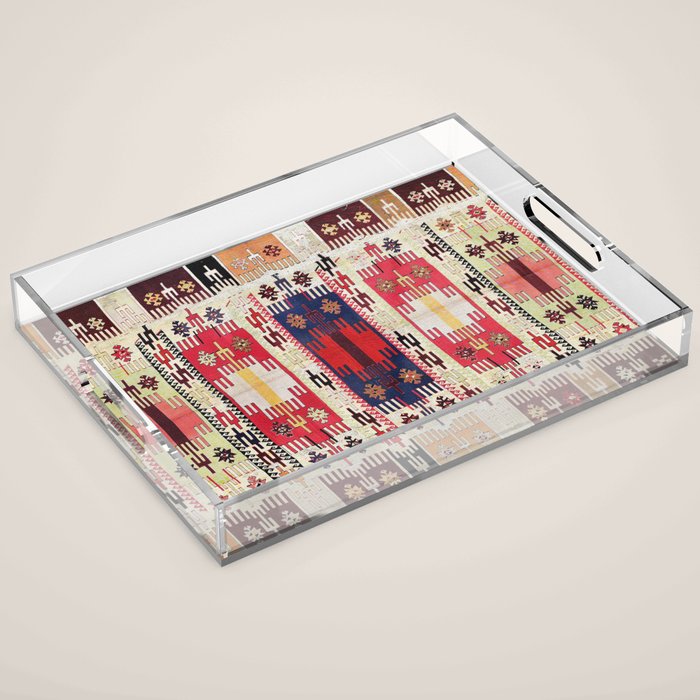 Aleppo North Syrian Silk Kilim Print Acrylic Tray Gallery Image 1