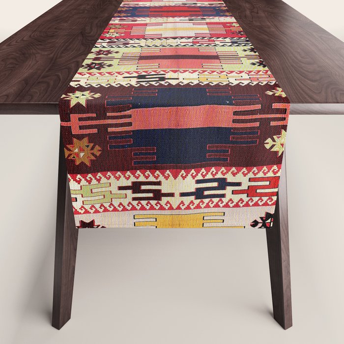Aleppo North Syrian Silk Kilim Print Table Runner Gallery Image 1