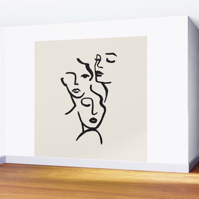 Faces Wall Mural Gallery Image 2