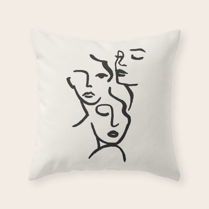 Faces Throw Pillow Gallery Image 6