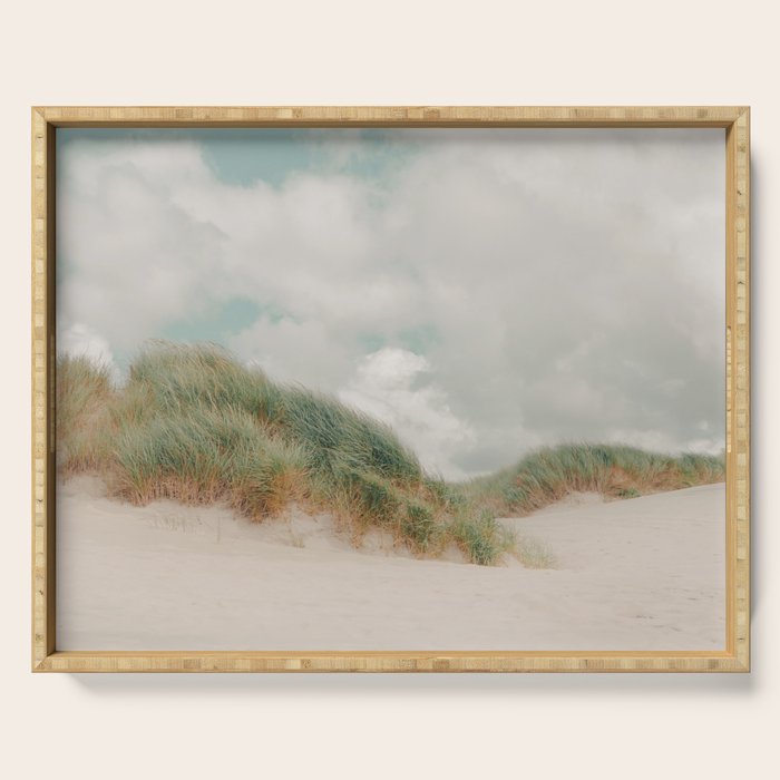 Sea Grass - California Beach Dunes, Landscape Photography Serving Tray Gallery Image 1