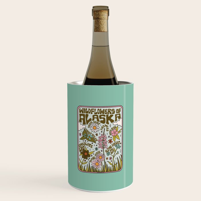 Alaska Wildflowers Wine Chiller Gallery Image 1