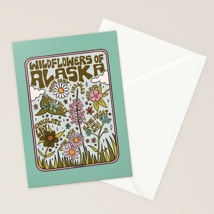 Alaska Wildflowers Stationery Card Gallery Image 2