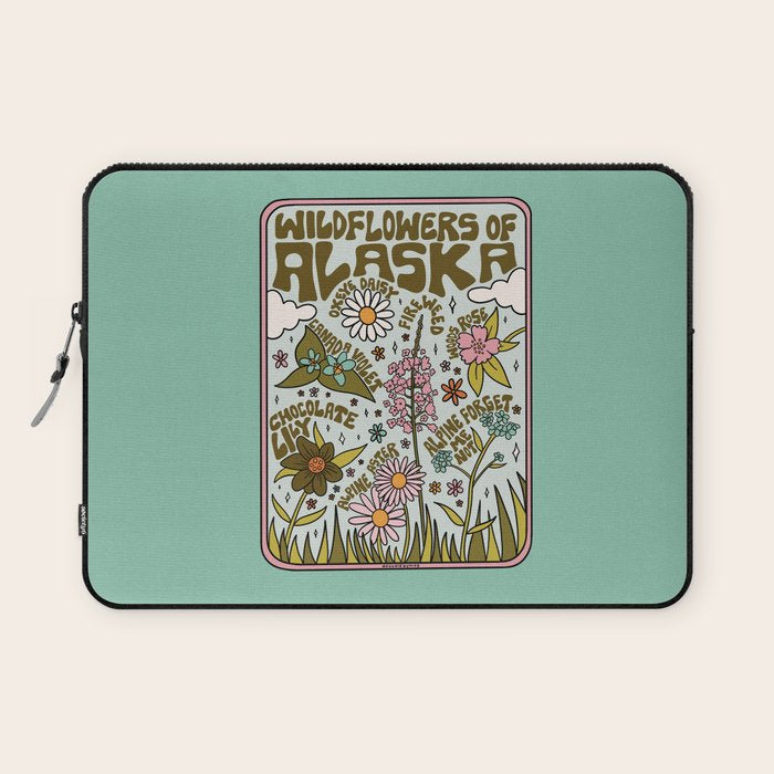 Alaska Wildflowers Laptop Sleeve Gallery Image 1