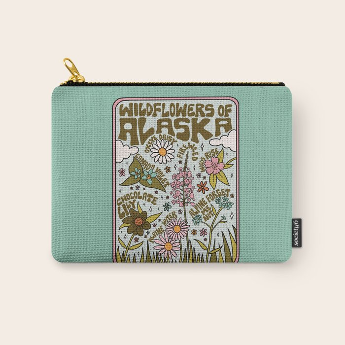 Alaska Wildflowers Carry All Pouch Gallery Image 1