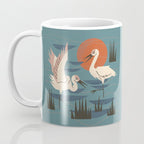 Cranes Wading At Sunset Coffee Mug Gallery Image 3
