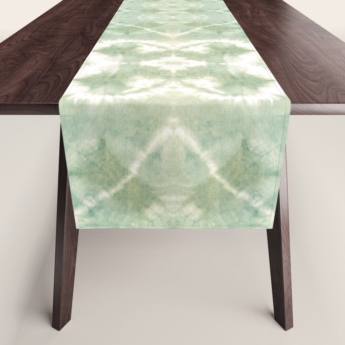 Saged Shibori Pocket Square Table Runner Gallery Image 1