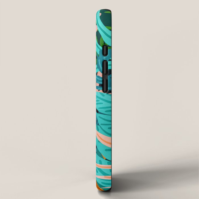 Only 3890 Tigers Left, Wildlife Vibrant Tiger Painting, Jungle Nature Colorful Illustration iPhone Case Gallery Image 2