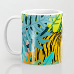 Only 3890 Tigers Left, Wildlife Vibrant Tiger Painting, Jungle Nature Colorful Illustration Coffee Mug Gallery Image 3