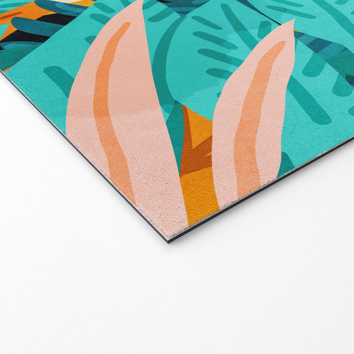 Only 3890 Tigers Left, Wildlife Vibrant Tiger Painting, Jungle Nature Colorful Illustration Welcome Mat Gallery Image 2