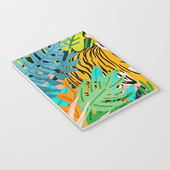 Only 3890 Tigers Left, Wildlife Vibrant Tiger Painting, Jungle Nature Colorful Illustration Notebook Gallery Image 3
