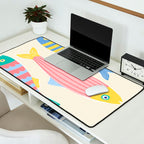  Catch of the Day - Playful Retro Sardine in fun stripes and dots Desk Mat Gallery Image 2