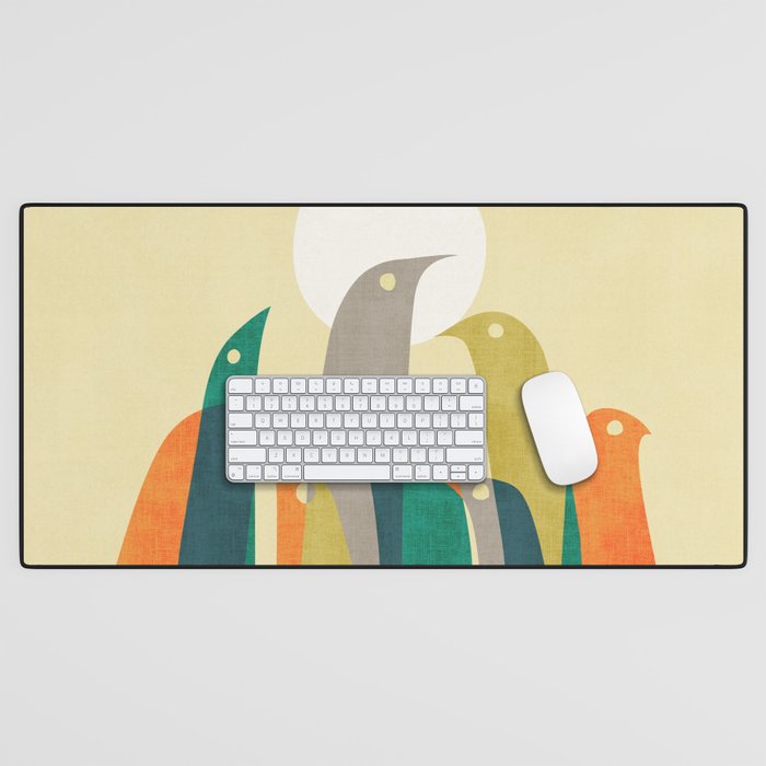 Wild birds at the beach Desk Mat Gallery Image 1
