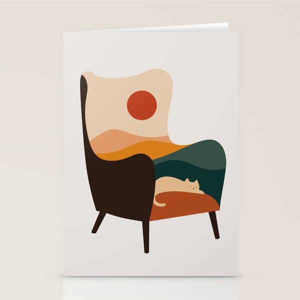 Cat Landscape 75 Stationery Card Gallery Image 2