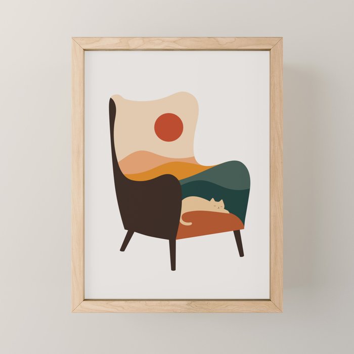 Cat Landscape 75 Mini Art Print Gallery Image 1