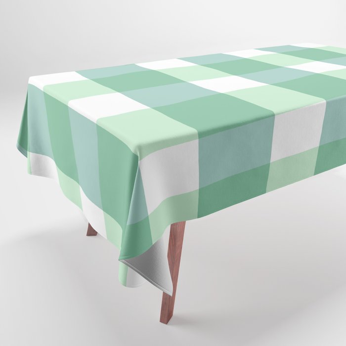 Green Gingham  Tablecloth Gallery Image 1