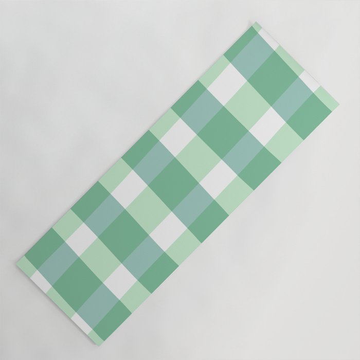 Green Gingham  Yoga Mat Gallery Image 1