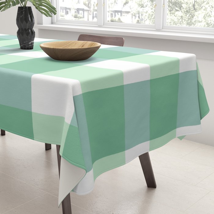 Green Gingham  Tablecloth Gallery Image 3