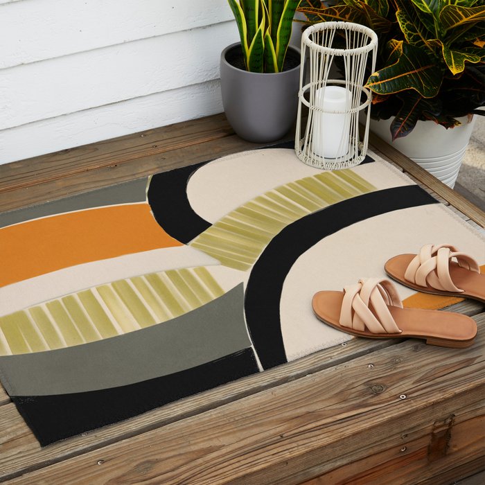 Stripes and Shapes II Outdoor Rug Gallery Image 2