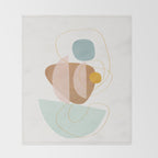 Soft Abstract Shapes 13 Throw Blanket Gallery Image 2