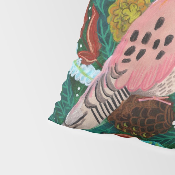 Festive Winter turtle Doves Pillow Sham Gallery Image 4