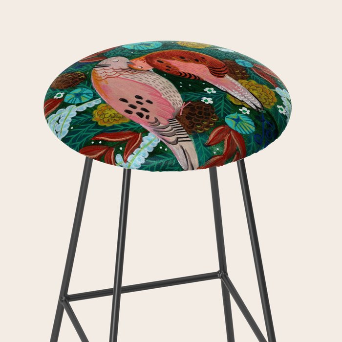 Festive Winter turtle Doves Stool Gallery Image 2