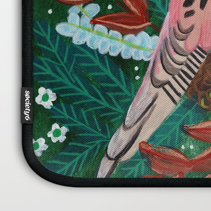 Festive Winter turtle Doves Laptop Sleeve Gallery Image 3