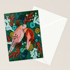 Festive Winter turtle Doves Stationery Card Gallery Image 2