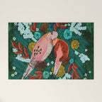 Festive Winter turtle Doves Welcome Mat Gallery Image 1