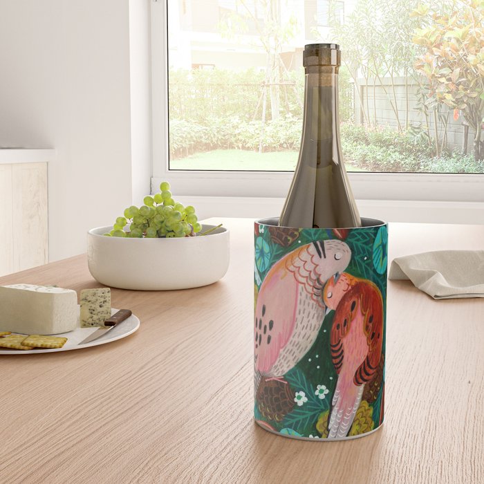Festive Winter turtle Doves Wine Chiller Gallery Image 4