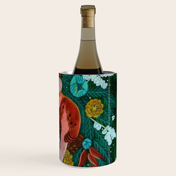 Festive Winter turtle Doves Wine Chiller Gallery Image 3