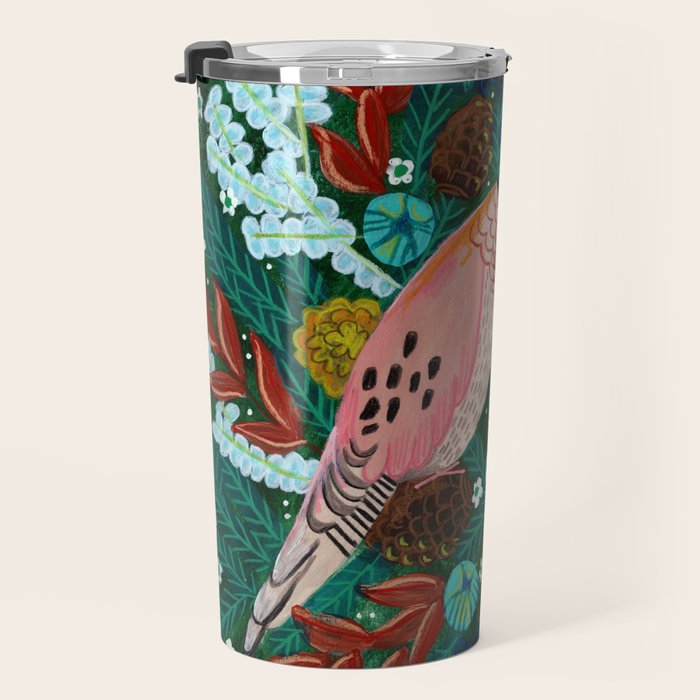 Festive Winter turtle Doves Travel Mug Gallery Image 3