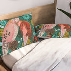 Festive Winter turtle Doves Pillow Sham Gallery Image 2