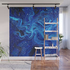 Colorful Galaxy Space Watercolor Wall Mural Gallery Image 1