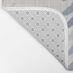 French blue ecru linen grain sack Bath Mat Gallery Image 2
